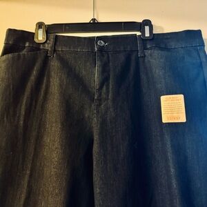 Dark Wash Straight Leg Jeans - Denim